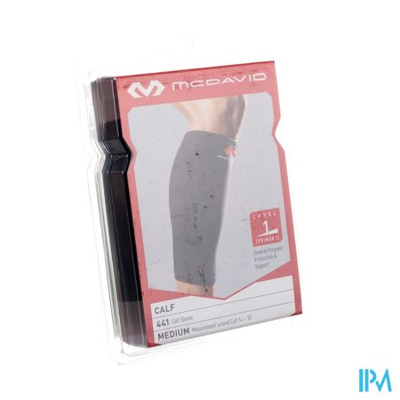 Mcdavid Del Calf Support Black/scarlet M 441