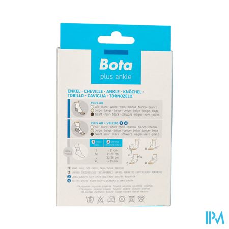Bota Plus Chevillere+velcro Noir M 21-23cm