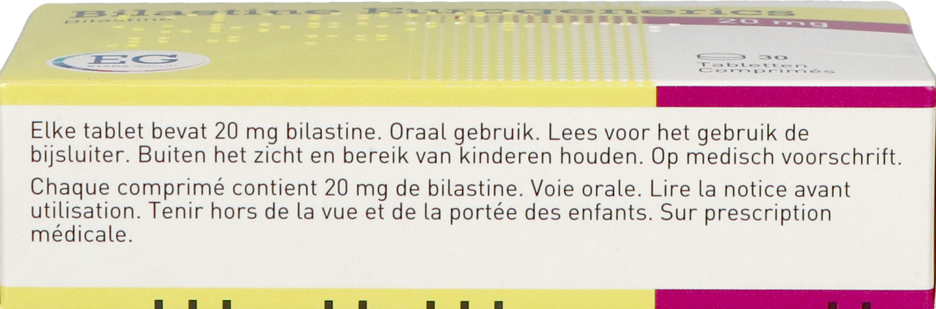 Bilastine Eurogenerics 20Mg Tabl 30 5