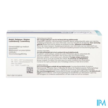 Yuflyma Abacus 40mg Opl Inj Voorgevuld.pen 2x0,4ml 3