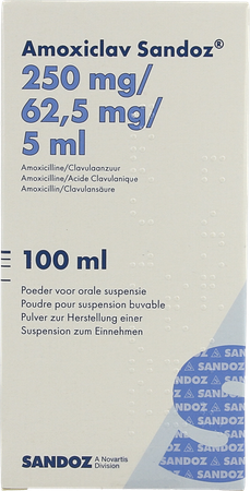 Amoxiclav Sandoz 250mg/5ml Pd Susp100ml 2