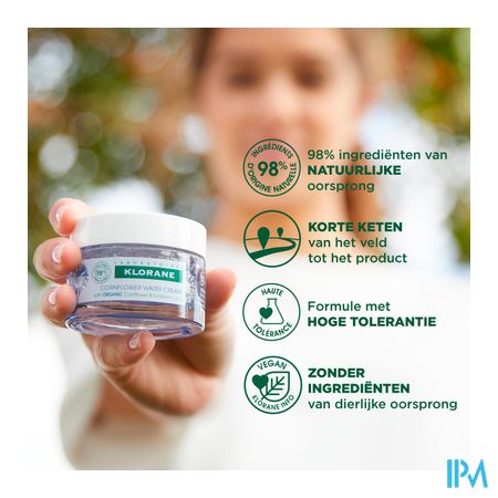 Klorane Gezicht Korenbloem Watercreme 50ml 16