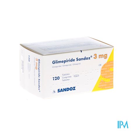 Glimepiride Sandoz 3mg Tabl 120 X 3mg