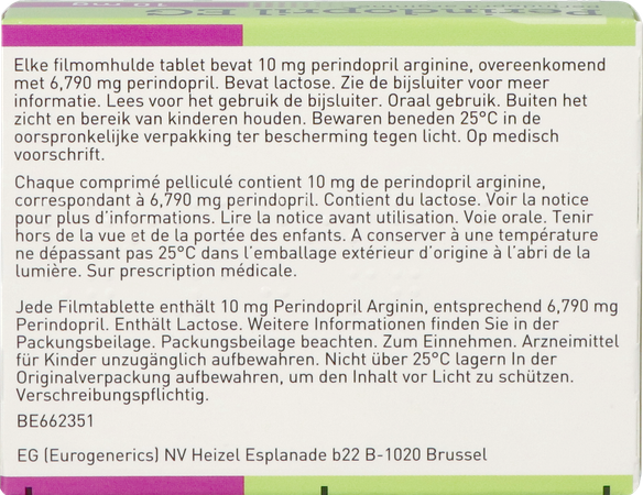 Perindopril EG 10Mg Filmomh Tabl 30 3