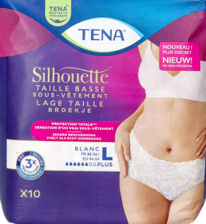 Tena Silhouette Plus Blanc Lage Taille l 10 780123 1