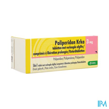 Paliperidon Krka 3mg Verlengde Afgifte Comp 56x3mg