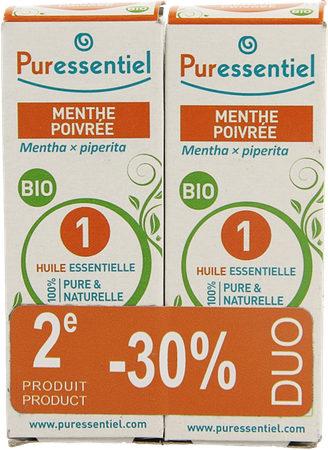 Puressentiel Eo Pepermunt Bio 2x10ml 3