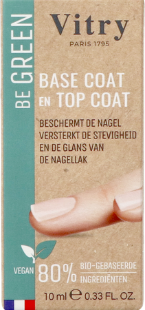 Nagellak Be Green 2&1 Base & Top Coat 10ml 5