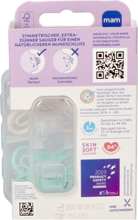 Mam Perfect Fopspeen Silicone Pure 0-6m Uni 2 5