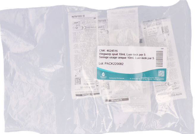 Wegwerp Spuit 10ml Luer-lock 5 Magis 1