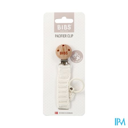 Bibs Attache Sucette Knitted Ivory