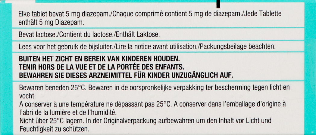 Diazepam Teva Pi Pharma 5mg Tabl 60 Pip 3