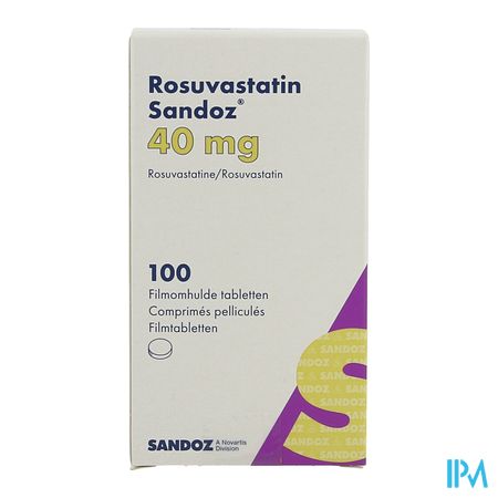 Rosuvastatin Sandoz 40mg Filmomh Tabl 100 Hdpe 2