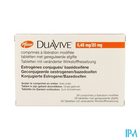 Duavive 0,45mg/20mg Comp Liberation Prolong 28 1