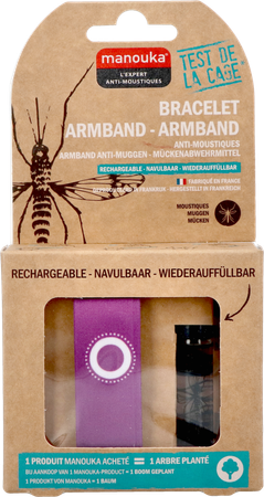 Manouka Bracelet A/moustiques Uni Mauve 1
