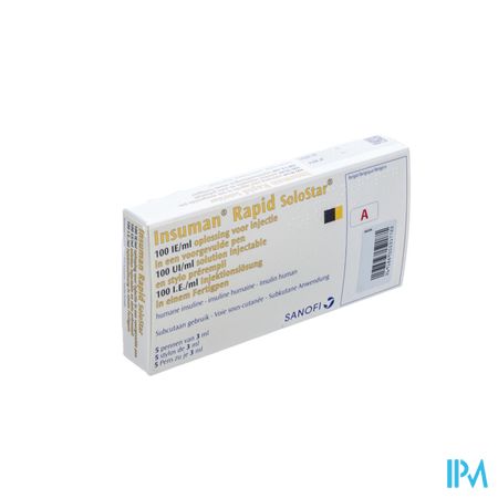 Insuman Rapid Solostar 100 Iu/ml 5 Stylo Preremp