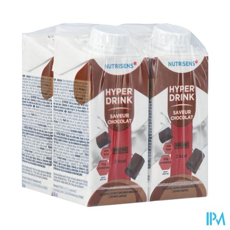 Hyperdrink Chocolade Z/lactose Pack 4x200ml