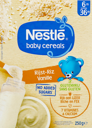 Nestle Baby Cereals Rijst Vanille Glutenvrij 250g 5