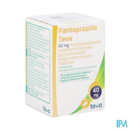 Pantoprazole Teva 40mg Maagsapresist Comp 56 Fl