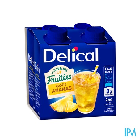 Delical Fruitdrink Ananas 4x200ml