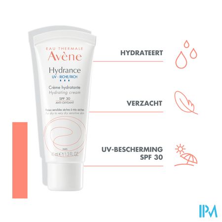 Avene Hydrance Uv Rijk Hydraterende Creme 40ml 18