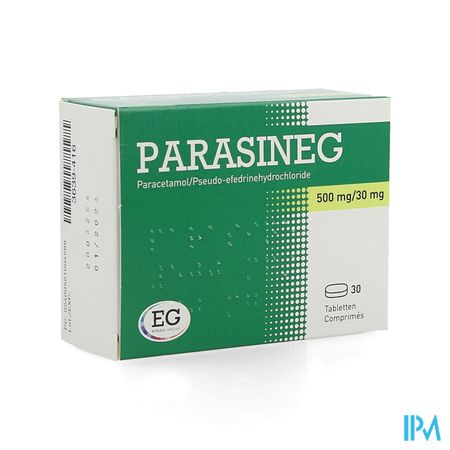 Parasineg 500Mg/30Mg Comp 30