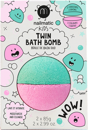 Nailmatic Kids Duo Bruisbal Rose&groen 2x85g 1