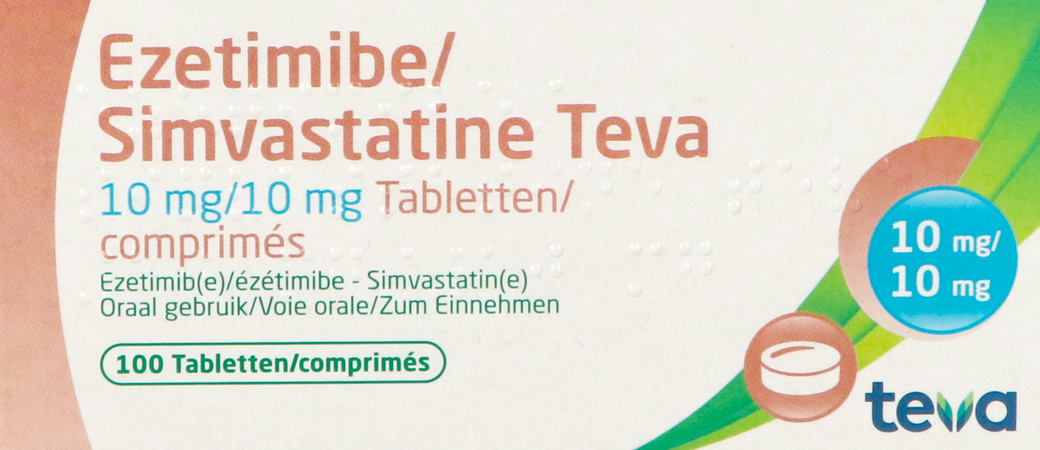 Ezetimibe Simvastatine Teva 10mg/10mg Comp 100 3