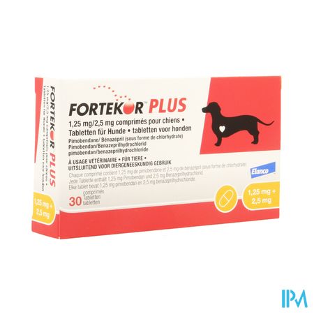 Fortekor Plus 1,25mg/2,5mg Hond Comp 30