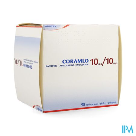 Ramipril Amlodipine 10mg/10mg Harde Caps 98