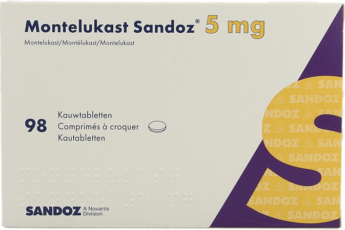 Montelukast Sandoz Kauwtabletten 98 X 5mg 3