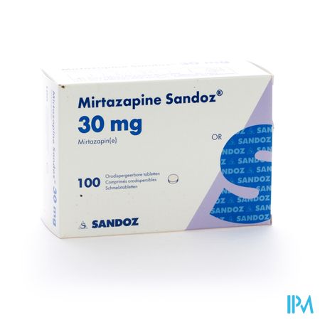 Mirtazapine Sandoz 30mg Orodisp Tabl 100