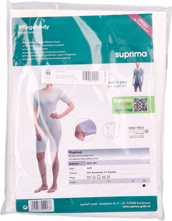 Suprima 4697 Body Korte Mouw+benenrits Wit Xxl 1