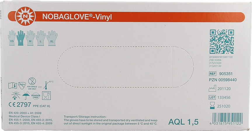 Noba Handschoen Vinyl S 100 5701014 1