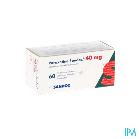 Paroxetine 40mg Sandoz Comp 60 X 40mg