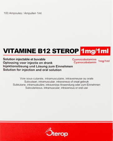 Sterop Vit B12 1mg 1ml 100 Amp 1