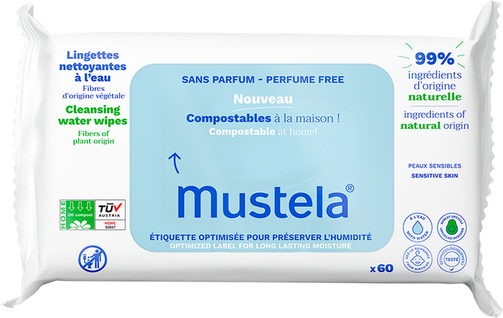 Mustela Reinigende Doekjes Water Z/parfum 60 2