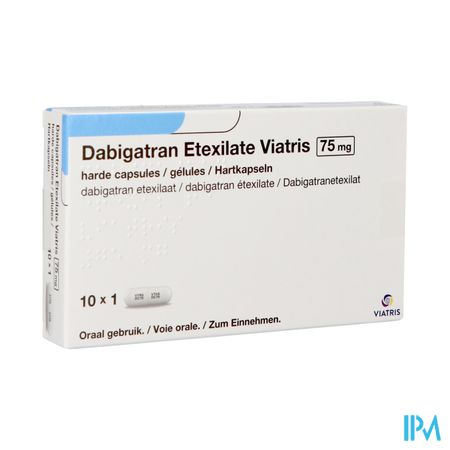 Dabigatran Etexilate Viatris 75mg Harde Caps 10