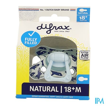 Difrax Sucette Natural 18m+ Boy 8