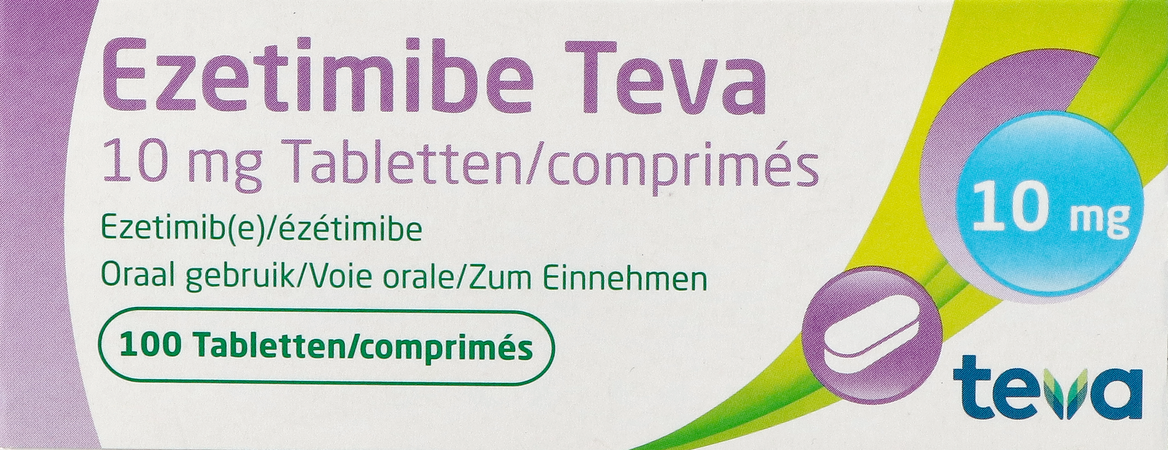 Ezetimibe Teva 10mg Comp 100 1