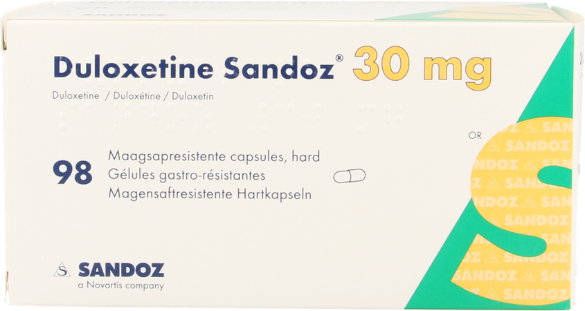 Duloxetine Sandoz 30mg Caps Hard Maagsapresist. 98 3