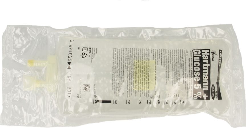 Bx Hartmann 0,9% + Glucose 5% Viaflo Zak 500ml 2