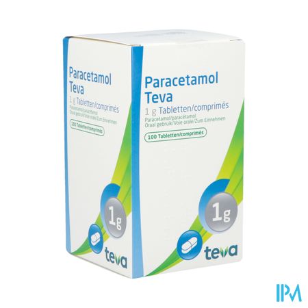 Paracetamol Teva 1g Comp 100 X 1g Flacon