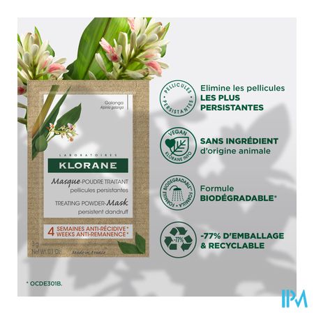 Klorane Capil. Masque Pdr Traitant Galanga 8x3g 17
