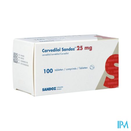 Carvedilol Sandoz 25mg Pi Pharma Comp 100 Pip