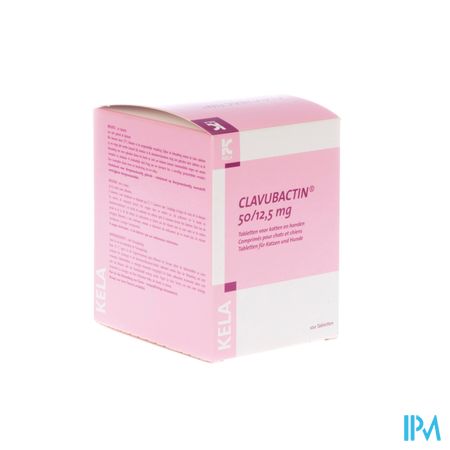 Clavubactin Kela 50/12.5mg Kat En Hond Tabl 100 1