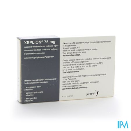 Xeplion 75mg Susp Inj Verl.afg. 1 Voorgev Sp+2nld