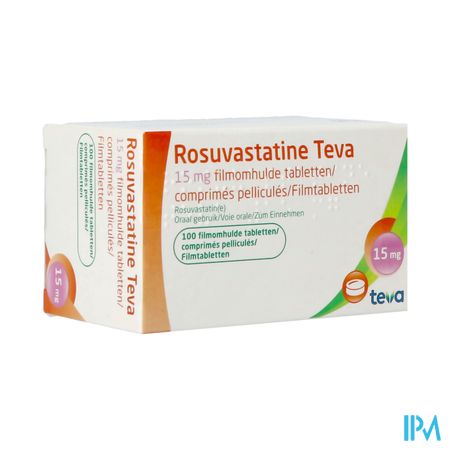 Rosuvastatine Teva 15mg Filmomh Tabl 100