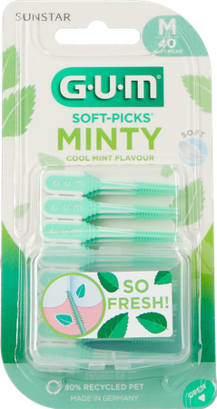 Gum Soft Picks Minty Medium 40 2