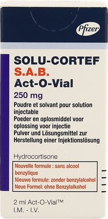 Solu-cortef Sab Actovial 250mg Pdr+solv Opl Inj 1 1